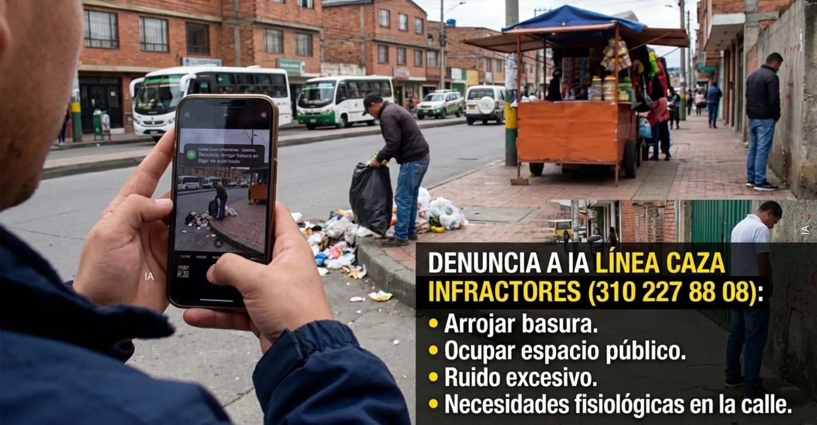 Así puedes denunciar a un infractor del espacio público en Soacha