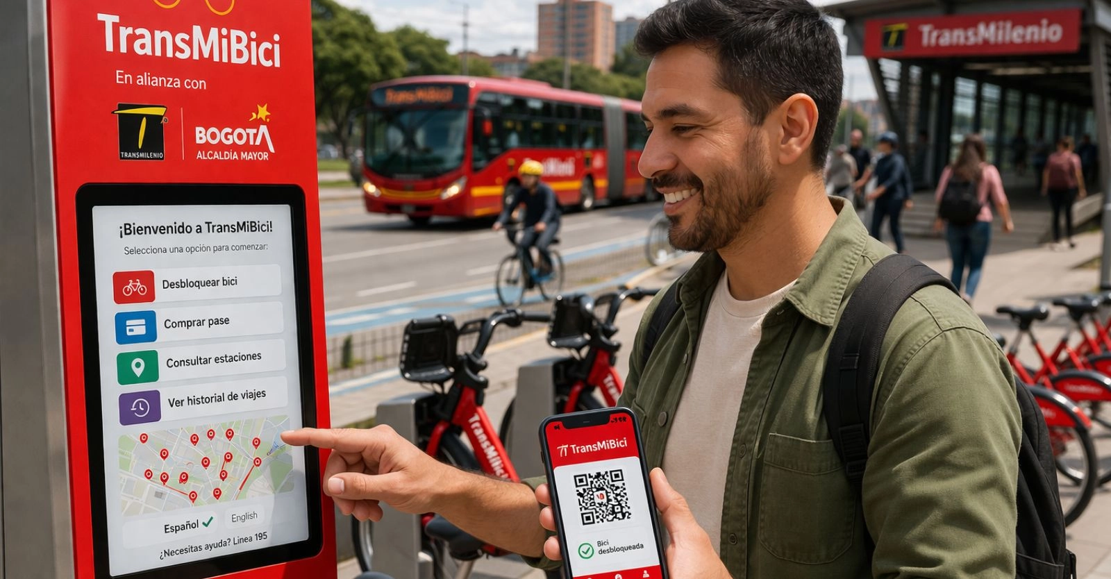 ¿Cómo acceder a las zonas de TransMiBici en las estaciones de TransMilenio?