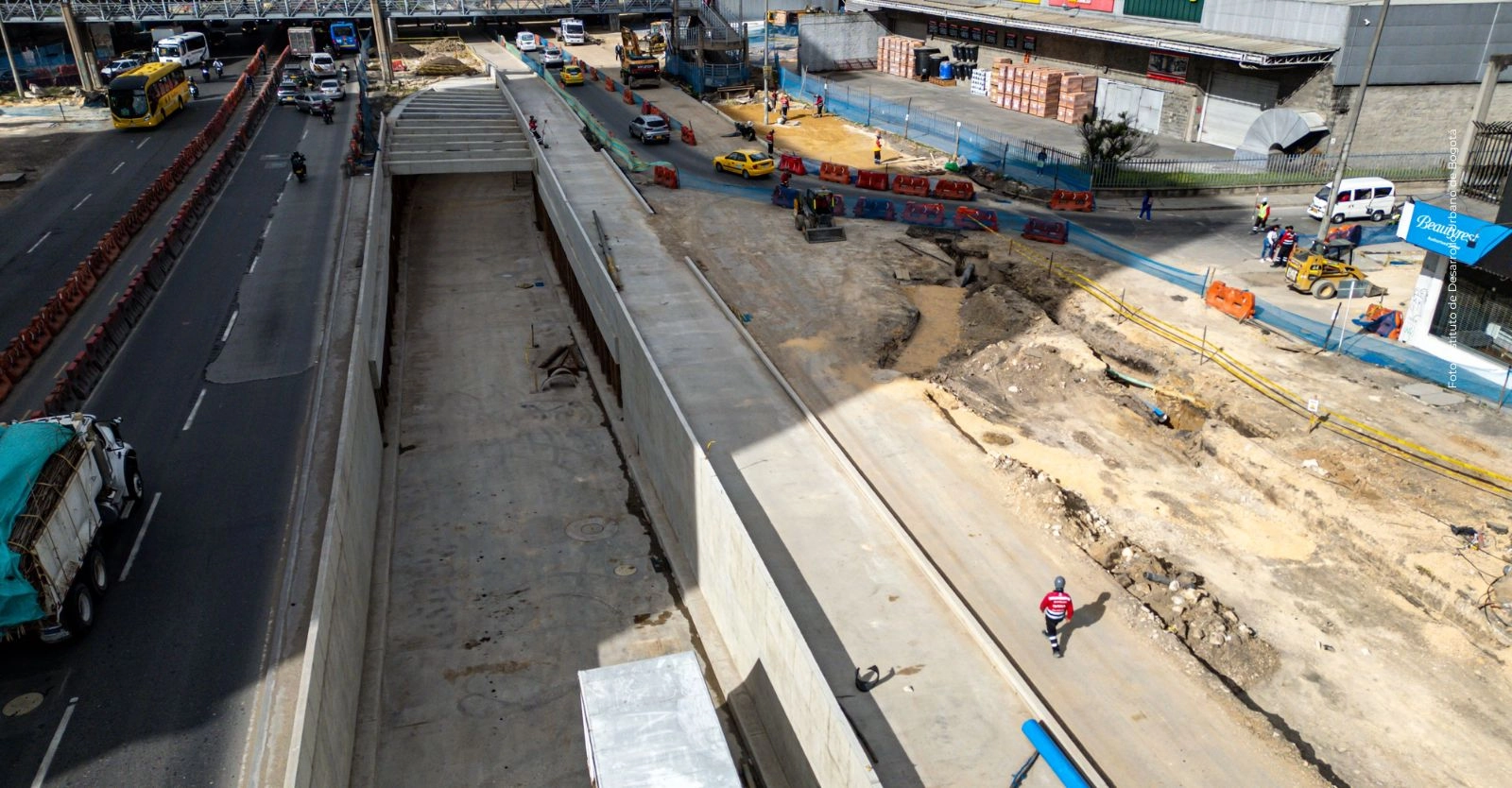 En Bogotá el Pasaje subterráneo de la Av. 68 con Américas avanza en su construcción: ¿cuándo estará listo?