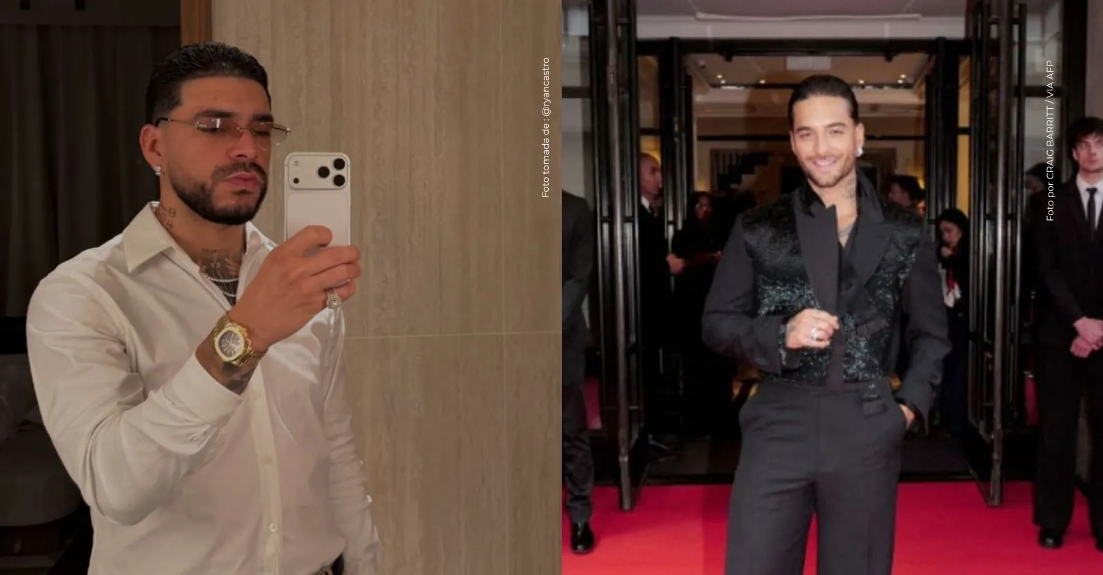 Orgullo colombiano: así vistieron Ryan Castro y Maluma durante la Semana de la Moda Masculina de París