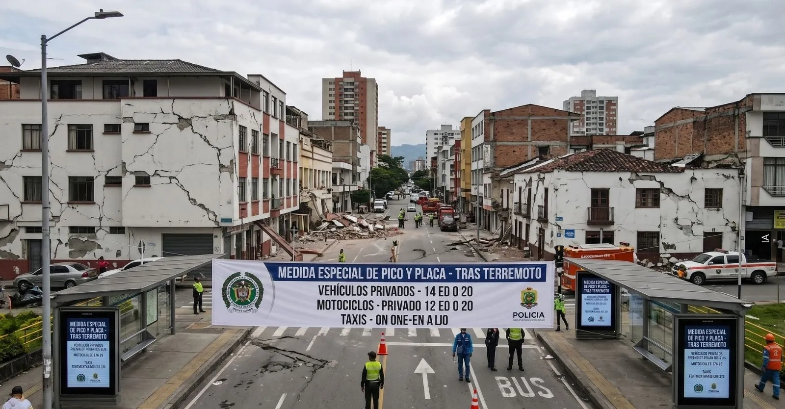 Nuevo pico y placa temporal en Pereira tras terremoto: ¿Qué vehículos tendrán restricción y cómo funcionará?